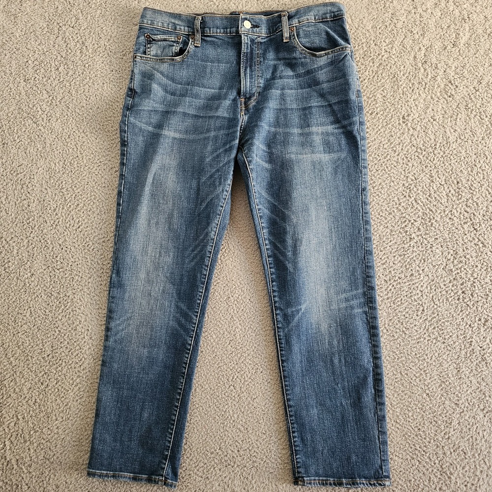 Lucky Brand 221 Straight Jeans Men's 34x28.5 Blue Denim Stretch